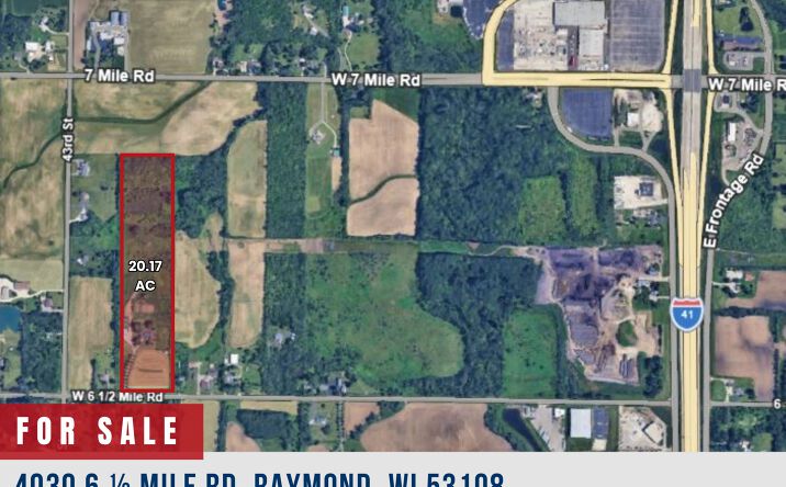 Pictures of Land property located at 4030 6 ½ Mile Rd, Raymond, WI 53108 for sales - image #1