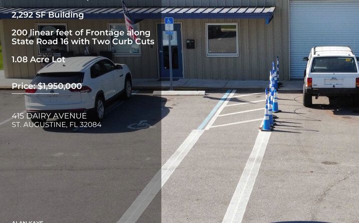 Pictures of Retail property located at 415 Dairy Avenue, St. Augustine, FL 32084 for sales - image #1