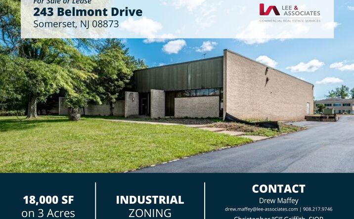 Pictures of Industrial property located at 243 Belmont Drive, Somerset, NJ 08873 for sales - image #1