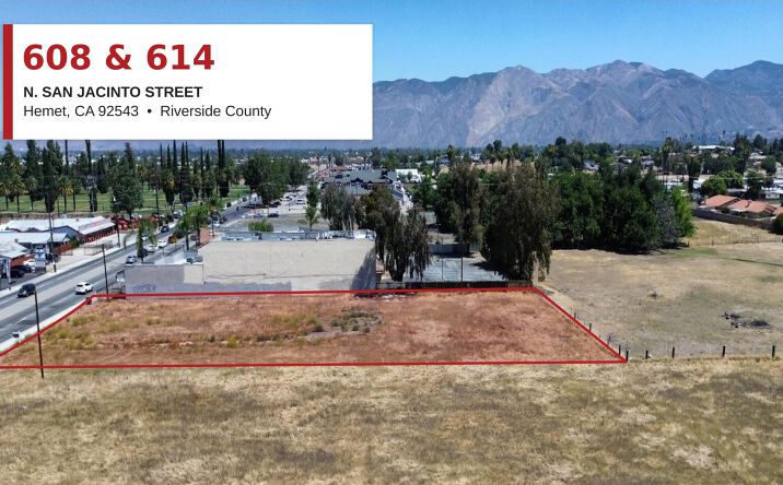 Pictures of Land property located at 608 N SAN JACINTO ST, HEMET, CA 92543-3102, 614 North San Jacinto Street, Hemet, CA 92544 for sales - image #1