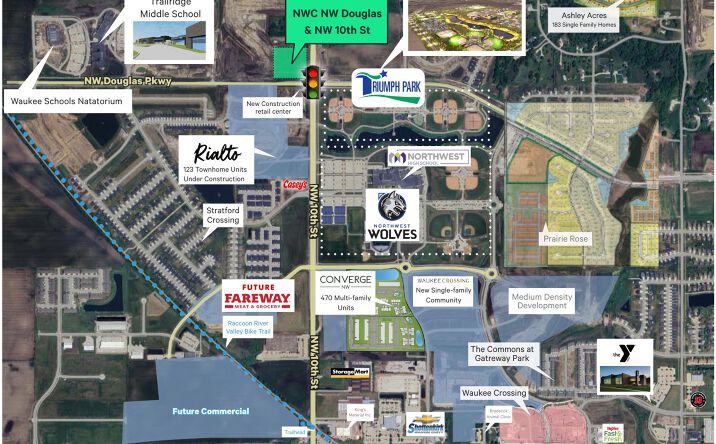 Pictures of Land property located at NWC NW Douglas & NW 10th Street, Waukee, IA 50263 for sales - image #1