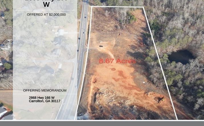 Pictures of Land property located at 2868 Hwy 166 W, Carrollton, GA 30117 for sales - image #1