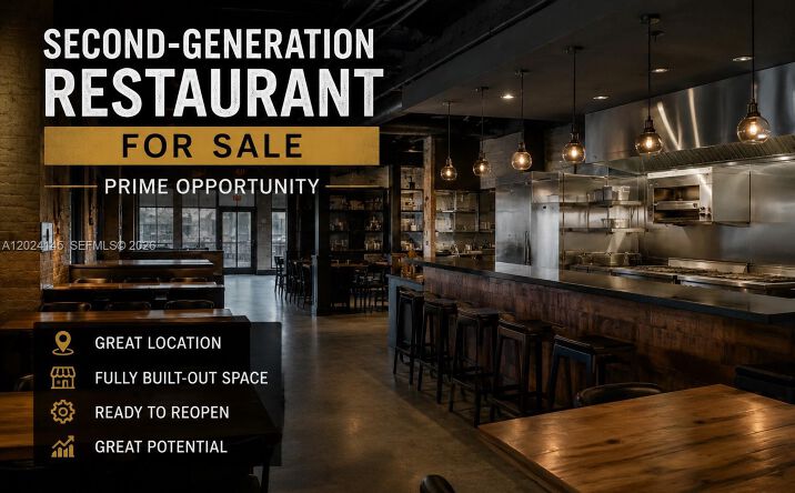Pictures of Business for Sale, Retail property located at Second Generation Restaurant for Sale Prime Opportunity, Miami, FL 33126 for sales - image #1