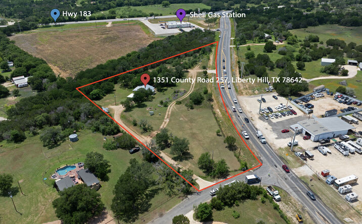 Pictures of Self Storage, Office, Land property located at 1351 County Road 257, Liberty Hill, TX 78642 for sales - image #1