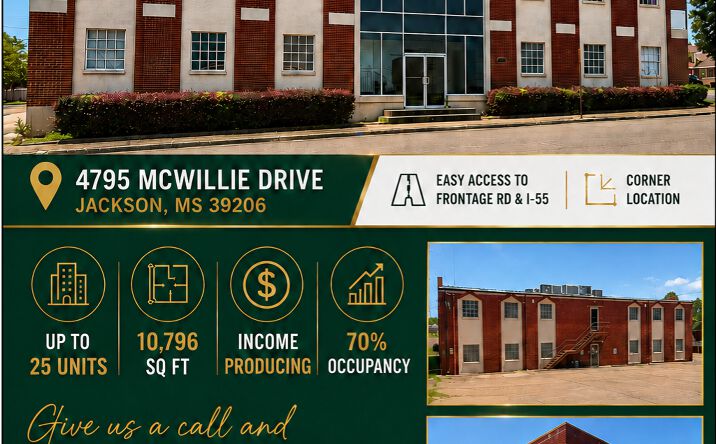 Pictures of Office property located at 4795 McWillie Drive, Jackson, MS 39206 for sales - image #1