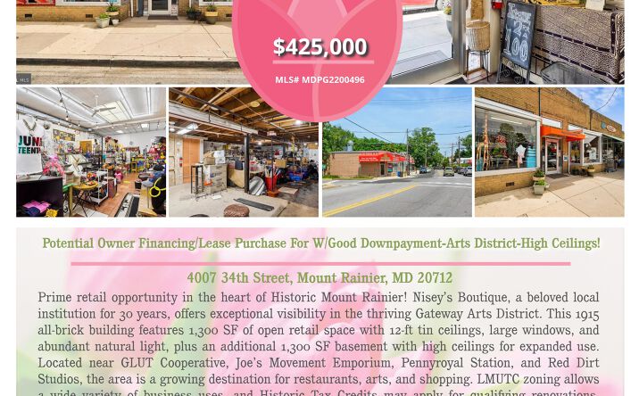 Pictures of Retail property located at 4007 34th Street, Mount Rainier, MD 20712 for sales - image #1