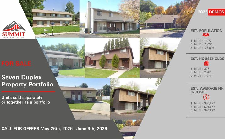 Pictures of Multifamily property located at 612-614 North 1150 West, Provo, UT 84601, 621-623 North 1150 West, Provo, UT 84601, 621 West 1975 North, Provo, UT 84604, 1055 West 2100 North, Provo, UT 84604, 696-698 West 1800 North, Provo, UT 84604-1303, 703 West 1800 North, Provo, UT 84604, 706-708 West 1800 North, Provo, UT 84015 for sales - image #1