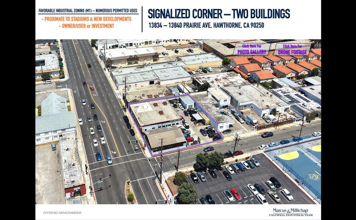 Pictures of Retail, Industrial, Special Purpose property located at 13834 Prairie Avenue, Hawthorne, CA 90250, 13840 Prairie Avenue, Hawthorne, CA 90250 for sales - image #1