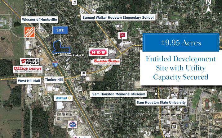 Pictures of Land property located at NEQ I-45 and Pine Shadows Drive, Huntsville, TX 77068 for sales - image #1