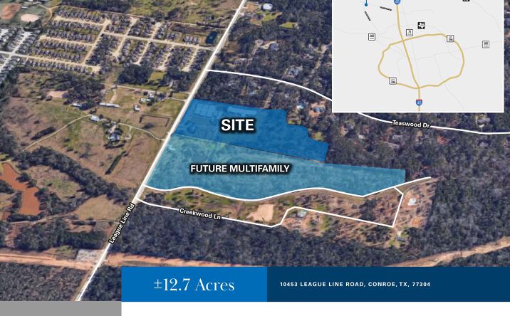 Pictures of Land property located at 10393 League Line Road, Conroe, TX 77304, 10453 League Line Road, Conroe, TX 77304 for sales - image #1