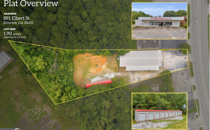 Pictures of Retail, Self Storage property located at 891 Elbert Street, Elberton, GA 30635 for sales - image #1