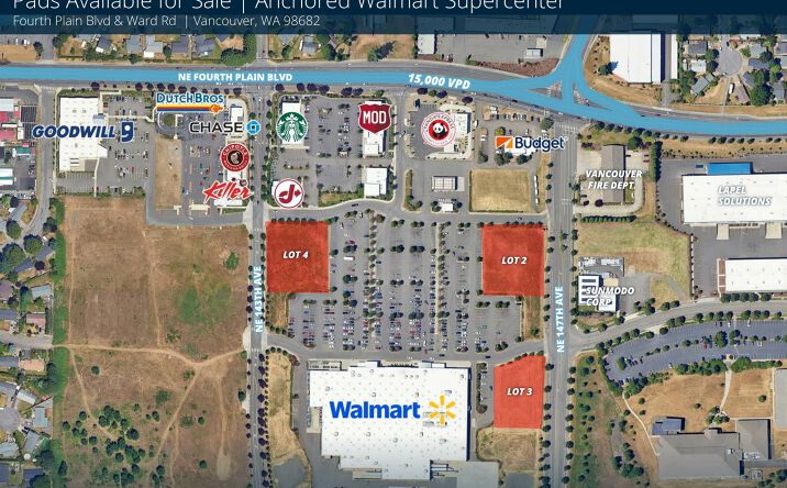 Pictures of Retail, Land property located at Fourth Plain Blvd & Ward Rd, Vancouver, WA 98682 for sales - image #1