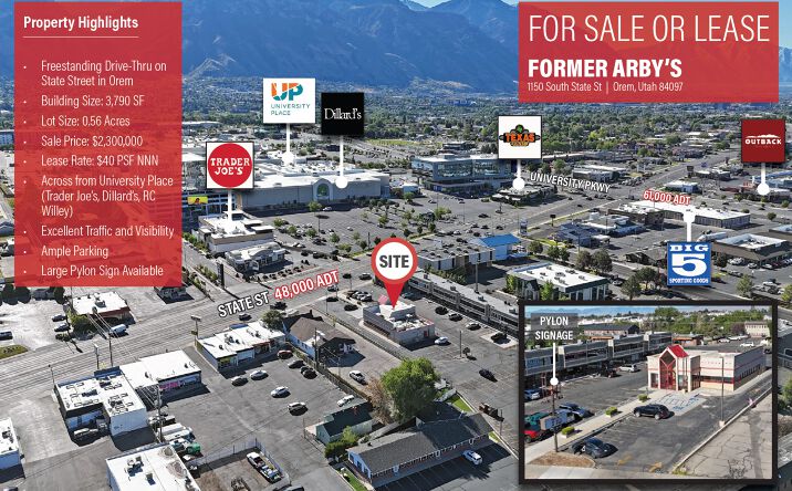 Pictures of Retail property located at 1150 South State Street, Orem, UT 84097 for sales - image #1
