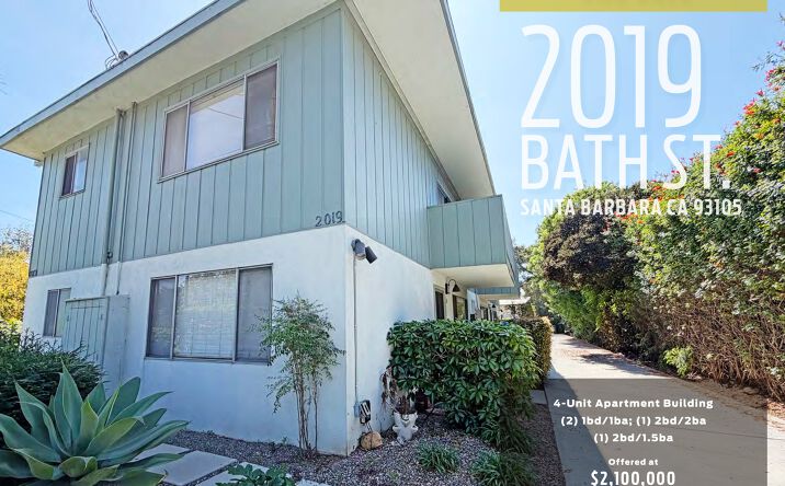 Pictures of Multifamily property located at 2019 Bath Street, Santa Barbara, CA 93105 for sales - image #1