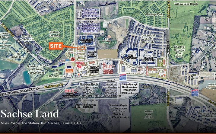 Pictures of Land property located at Miles Road & The Station Blvd, Sachse, TX 75048 for sales - image #1
