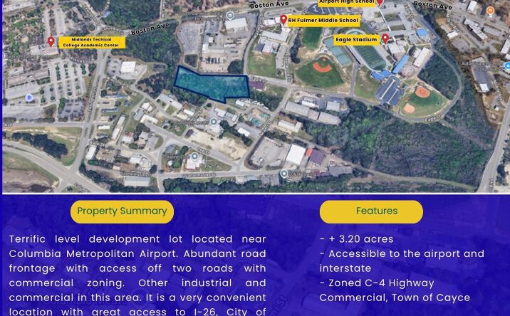 Pictures of Land property located at Eagle Drive, Parcel B 3.2 ares, Cayce, SC 29033 for sales - image #1