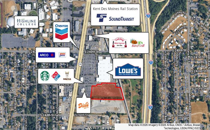 Pictures of Land property located at 24250 Pacific Hwy S, Kent, WA 98032 for sales - image #1