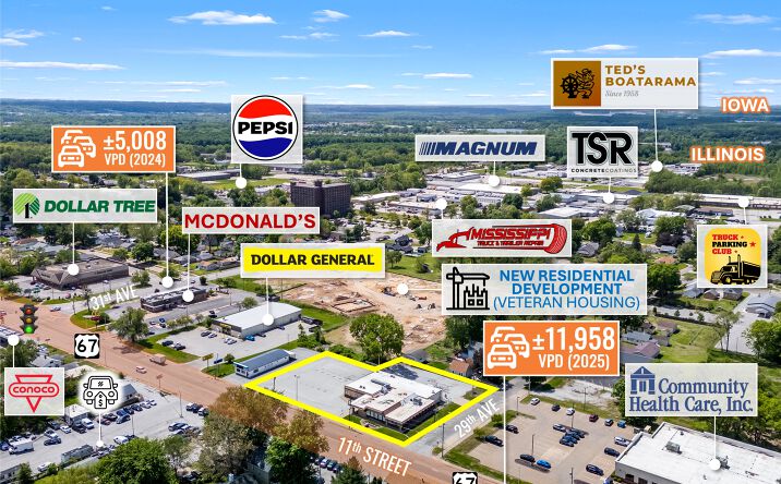 Pictures of Retail property located at 2904 11TH ST, ROCK ISLAND, IL 61201 for sales - image #1