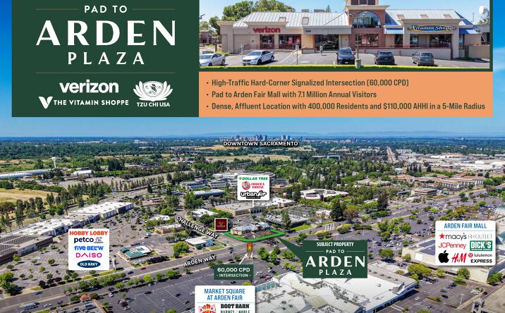 Pictures of Retail property located at 1740 Arden Way, Sacramento, CA 95815 for sales - image #1