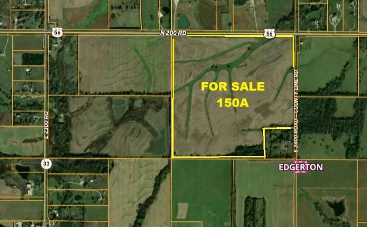 Pictures of Land property located at X 56 Highway, Wellsville, KS 66092 for sales - image #1