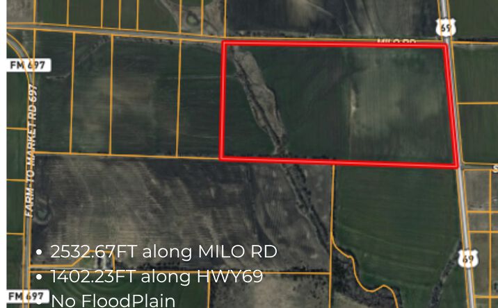 Pictures of Land property located at Us Hwy 69, Whitewright, TX 75491 for sales - image #1