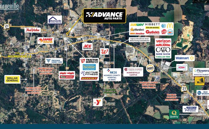 Pictures of Retail property located at 1471 AL-21 Bypass, Monroeville, AL 36460 for sales - image #1