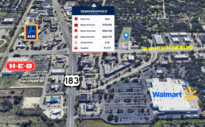 Pictures of Retail, Office, Hospitality property located at 224 West Whitestone Boulevard, Cedar Park, TX 78613 for sales - image #1