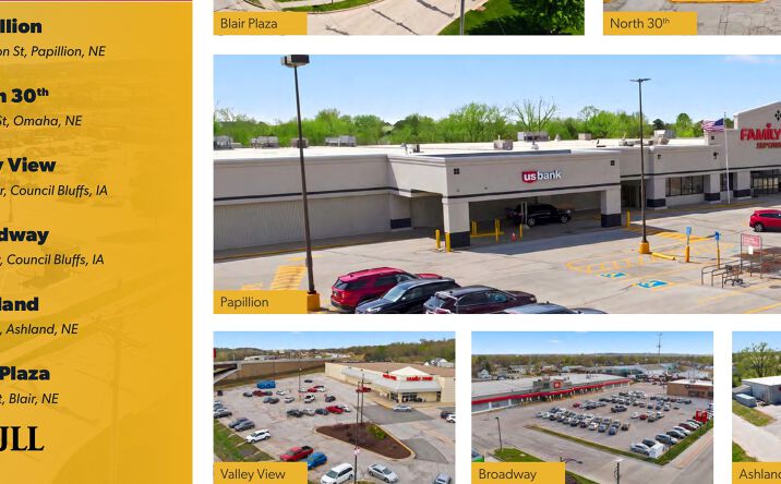 Pictures of Retail property located at 1230 N Washington St, Papillion, NE 21202, 7402 N 30th St, Omaha, NE 68112-3106, 1801 Valley View Dr, Council Bluffs, IA 51503-5462, 1817 W Broadway, Council Bluffs, IA 51501-3910, 2301 Silver St, Ashland, NE 77007, 238 8th St, Blair, NE 18951 for sales - image #1