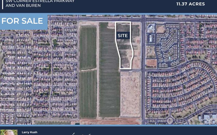 Pictures of Land property located at SW Corner Estrella Parkway and Van Buren, Goodyear, AZ 85338-4684 for sales - image #1