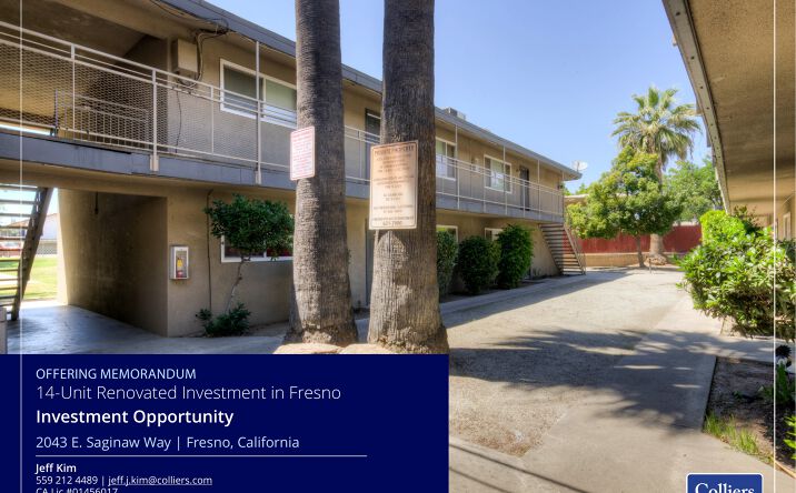 Pictures of Multifamily property located at 2043 E. Saginaw Way, Fresno, CA 93726 for sales - image #1