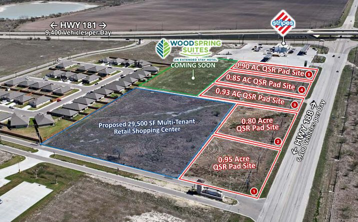 Pictures of Retail, Land property located at Hwy 181 & Hwy 188, Sinton, TX 78387 for sales - image #1