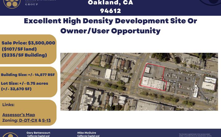 Pictures of Land, Retail property located at 556 W Grand Ave, Oakland, CA 94612 for sales - image #1