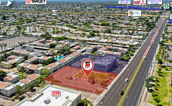 Pictures of Retail, Land property located at 3353 S RURAL RD, TEMPE, AZ 85282 for sales - image #1