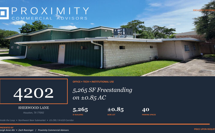 Pictures of Office property located at 4202 Sherwood Lane, Houston, TX 77092 for sales - image #1