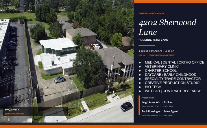 Pictures of Office property located at 4202 Sherwood Lane, Houston, TX 77092 for sales - image #1