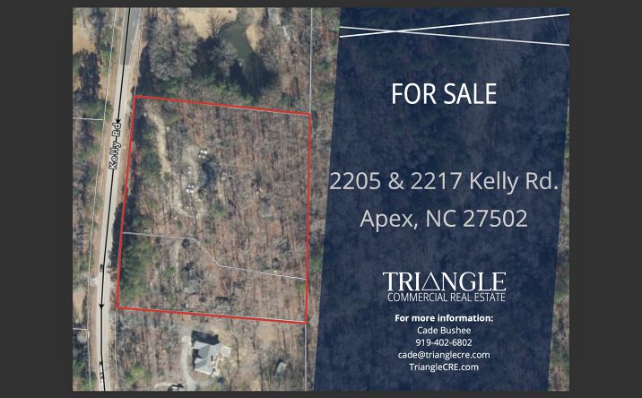 Pictures of Land property located at 2205 Kelly Road, Apex, NC 27502 for sales - image #1