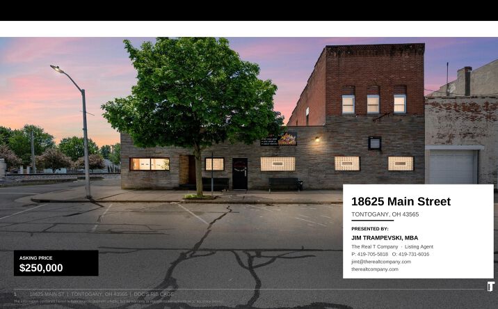 Pictures of Retail, Mixed Use, Business for Sale property located at 18625 Main Street, Tontogany, OH 43565 for sales - image #1