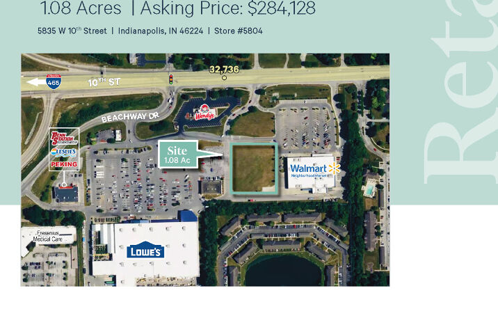 Pictures of Land property located at 5835 West 10th Street, Indianapolis, IN 46224 for sales - image #1