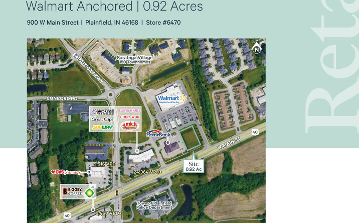 Pictures of Land property located at 900 West Main Street, Plainfield, IN 46168 for sales - image #1