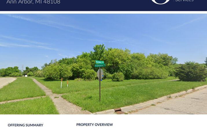Pictures of Land property located at Corner of Runway Blvd & Concourse Dr, Ann Arbor, MI 48108 for sales - image #1