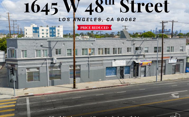 Pictures of Retail, Multifamily property located at 1645 West 48th Street, Los Angeles, CA 90062 for sales - image #1