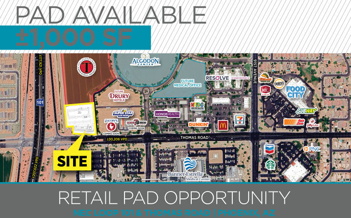 Pictures of Retail property located at NEC Loop 101 & Thomas Rd, Phoenix, AZ 85037 for sales - image #1