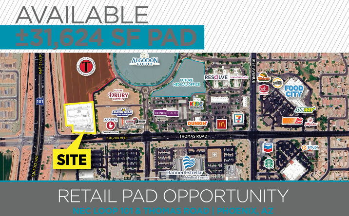 Pictures of Retail property located at NEC Loop 101 & Thomas Rd, Phoenix, AZ 85037 for sales - image #1