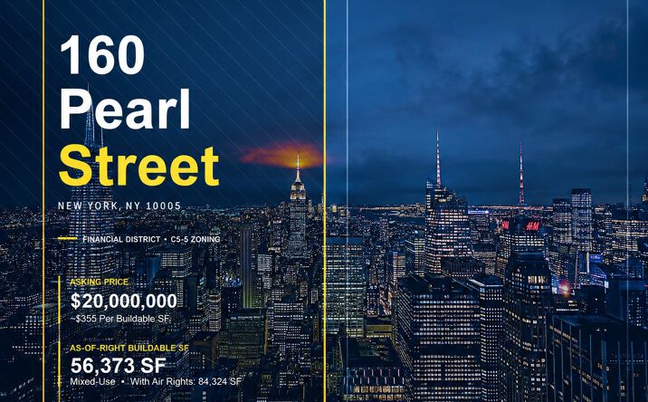 Pictures of Mixed Use, Land property located at 160 Pearl Street, New York, NY 10005 for sales - image #1