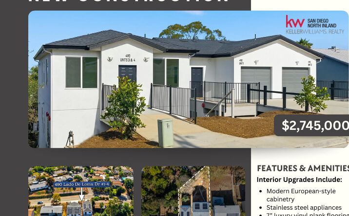 Pictures of Multifamily property located at 490 Lado De Loma Dr, Units 1-4, Vista, CA 92083 for sales - image #1