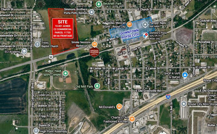Pictures of Retail, Mixed Use, Land property located at Downtown Royse City, Royse City, TX 75189 for sales - image #1
