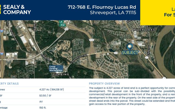 Pictures of Land property located at 712-768 E. Flournoy Lucas Rd, Shreveport, LA 71115 for sales - image #1