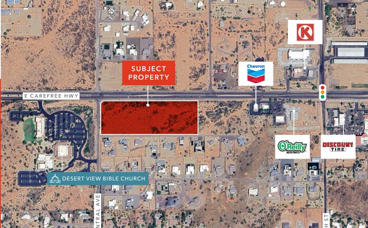 Pictures of Land property located at SEC Carefree Hwy & Central Ave, Phoenix, AZ 85085 for sales - image #1