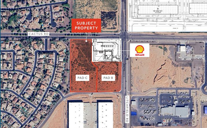 Pictures of Land property located at SWC Litchfield Rd & Cactus Rd, Surprise, AZ 85379 for sales - image #1
