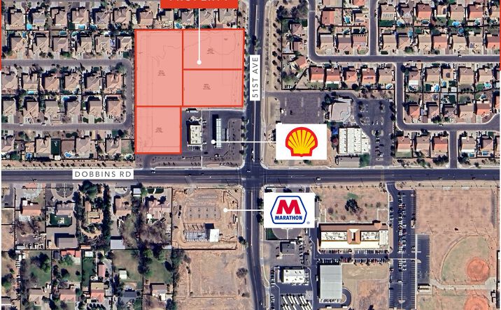 Pictures of Land property located at NWC 51st Ave & Dobbins Rd, Phoenix, AZ 85339 for sales - image #1